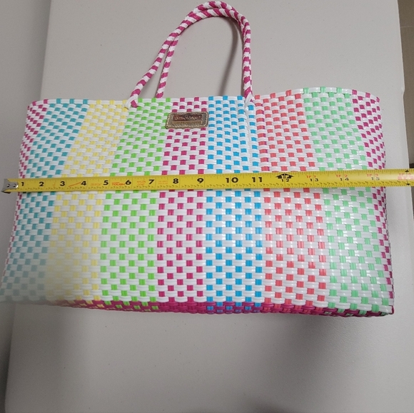 Lilly Pulitzer Multi Colored Woven Tote Bag. - Picture 10 of 10